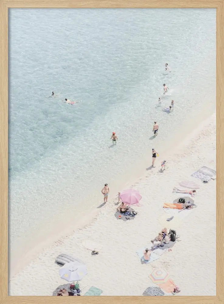 Aerial beach view 2 - Stretched Canvas, Poster or Fine Art Print I Heart Wall Art