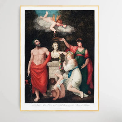 Aesculapius, Ceres, with Cupid (1807) by Robert John Thornton - I Heart Wall Art - Poster Print, Canvas Print or Framed Art Print