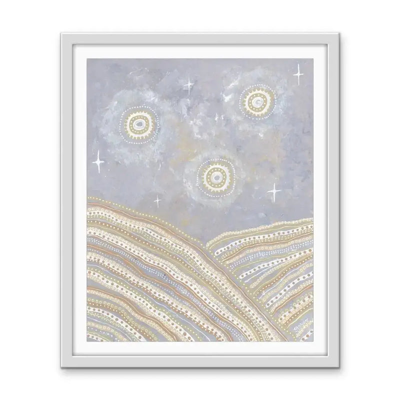 After The Storms - Aboriginal Art Print by Holly Stowers - Canvas or Fine Art Print - Dot Painting - I Heart Wall Art - Poster Print, Canvas Print or Framed Art Print
