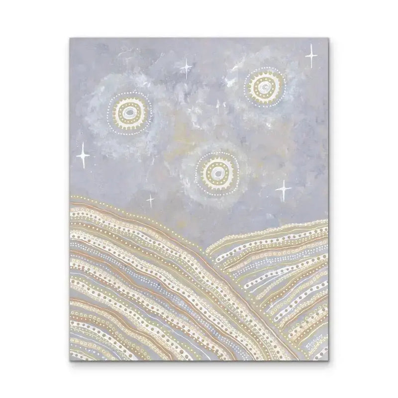 After The Storms - Aboriginal Art Print by Holly Stowers - Canvas or Fine Art Print - Dot Painting - I Heart Wall Art - Poster Print, Canvas Print or Framed Art Print