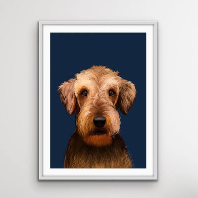 Airedale Terrier Dog Rectangular Art Print Stretched Canvas Wall Art - I Heart Wall Art - Poster Print, Canvas Print or Framed Art Print