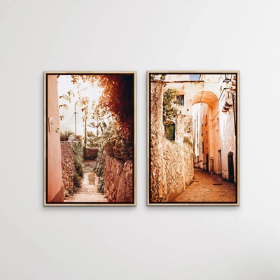Amalfi - Two Piece Ravello Italy Photographic Print Set Diptych - I Heart Wall Art - Poster Print, Canvas Print or Framed Art Print