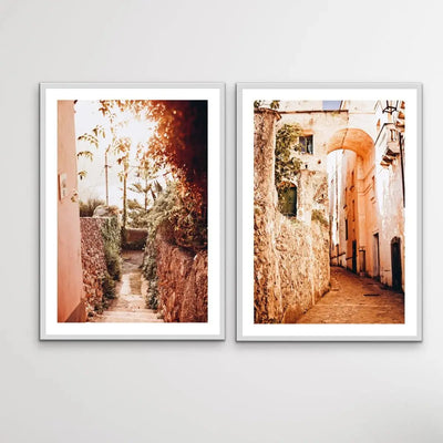 Amalfi - Two Piece Ravello Italy Photographic Print Set Diptych - I Heart Wall Art - Poster Print, Canvas Print or Framed Art Print