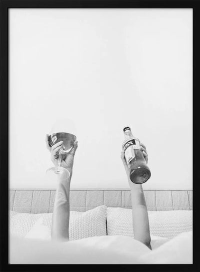 Aperol In Bed Grainy - Stretched Canvas, Poster or Fine Art Print I Heart Wall Art