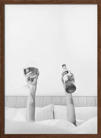 Aperol In Bed Grainy - Stretched Canvas, Poster or Fine Art Print I Heart Wall Art