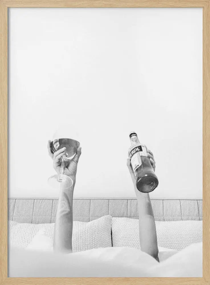 Aperol In Bed Grainy - Stretched Canvas, Poster or Fine Art Print I Heart Wall Art