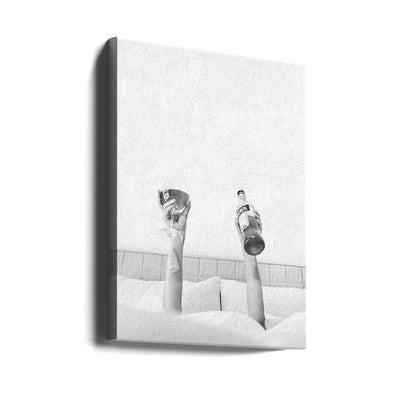 Aperol In Bed Grainy - Stretched Canvas, Poster or Fine Art Print I Heart Wall Art