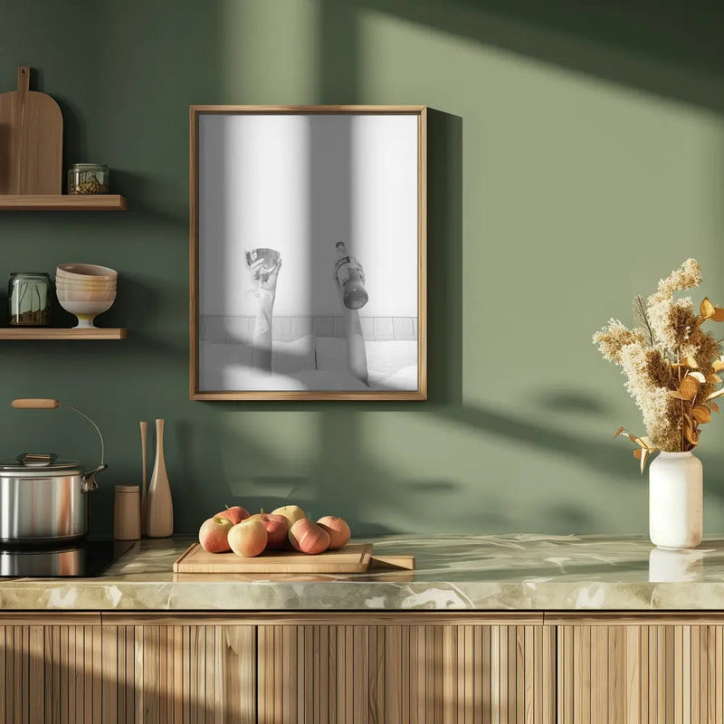 Aperol In Bed Grainy - Stretched Canvas, Poster or Fine Art Print I Heart Wall Art