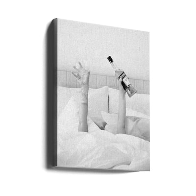 Aperol In Bed Low Key - Stretched Canvas, Poster or Fine Art Print I Heart Wall Art