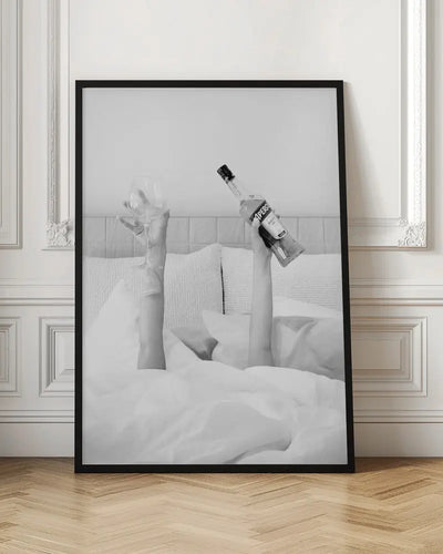 Aperol In Bed Low Key - Stretched Canvas, Poster or Fine Art Print I Heart Wall Art
