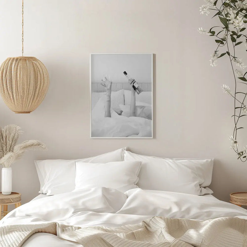 Aperol In Bed Low Key - Stretched Canvas, Poster or Fine Art Print I Heart Wall Art