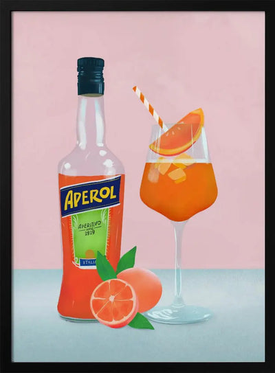 Aperol Spritz - Stretched Canvas, Poster or Fine Art Print I Heart Wall Art
