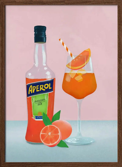 Aperol Spritz - Stretched Canvas, Poster or Fine Art Print I Heart Wall Art