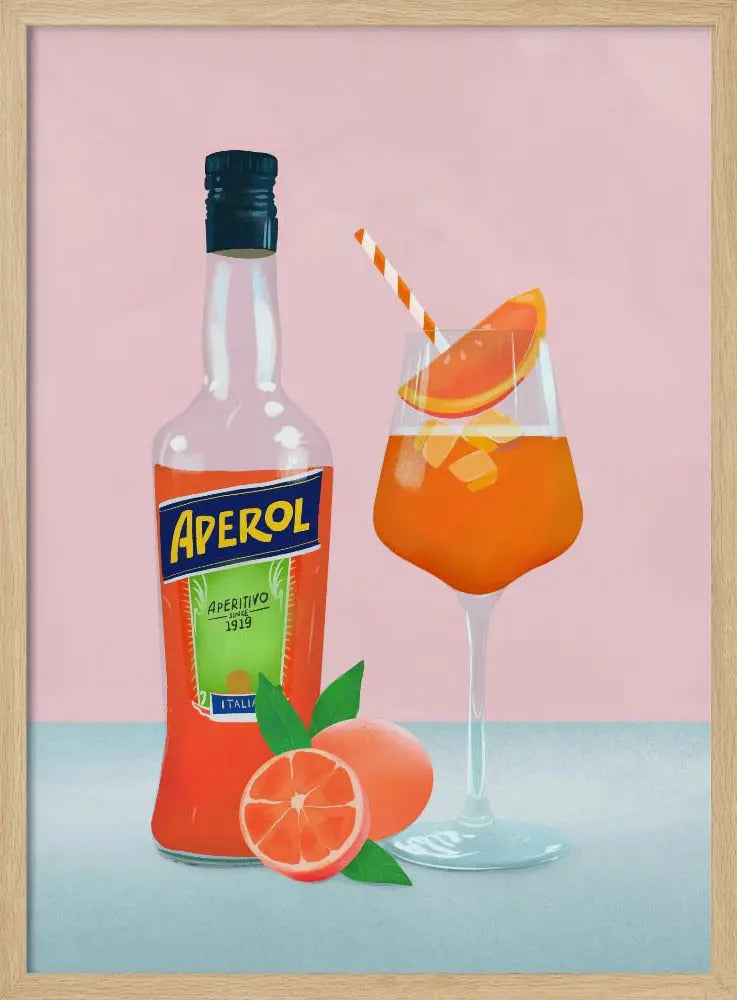 Aperol Spritz - Stretched Canvas, Poster or Fine Art Print I Heart Wall Art