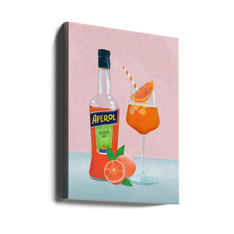 Aperol Spritz - Stretched Canvas, Poster or Fine Art Print I Heart Wall Art