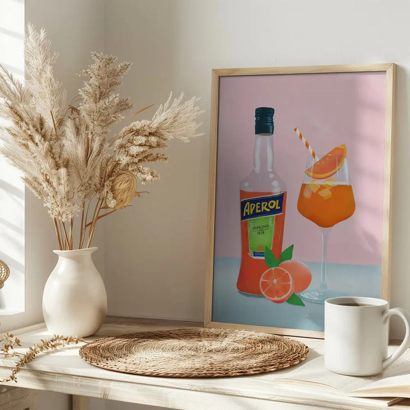 Aperol Spritz - Stretched Canvas, Poster or Fine Art Print I Heart Wall Art