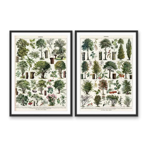 Two piece vintage arbres tree set