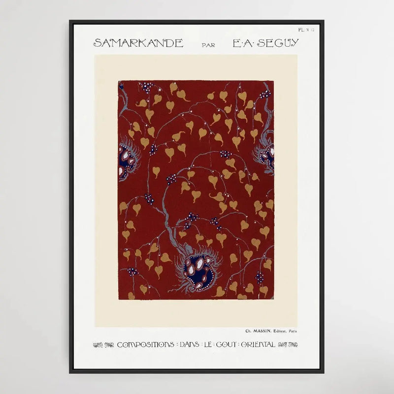 Art Nouveau Flower Pattern 1 1914 by E. A. Séguy - I Heart Wall Art - Poster Print, Canvas Print or Framed Art Print