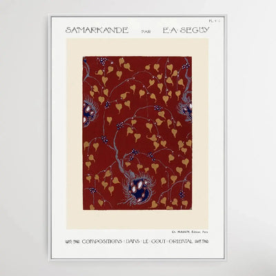 Art Nouveau Flower Pattern 1 1914 by E. A. Séguy - I Heart Wall Art - Poster Print, Canvas Print or Framed Art Print