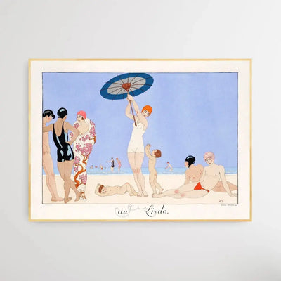Au Lido Plate no.14 (1920) by George Barbier - I Heart Wall Art - Poster Print, Canvas Print or Framed Art Print
