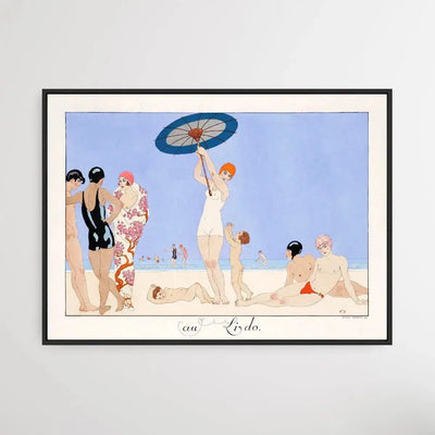 Au Lido Plate no.14 (1920) by George Barbier - I Heart Wall Art - Poster Print, Canvas Print or Framed Art Print