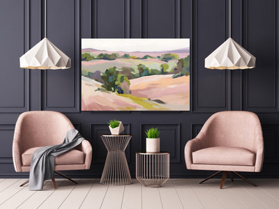Vista - Australian Landscape Pastel Coastal Stretched Canvas or Fine Art Print