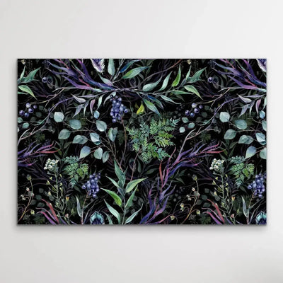 Australian Forest - Dark Blue and Green Foliage Stretched Canvas Print - I Heart Wall Art - Poster Print, Canvas Print or Framed Art Print