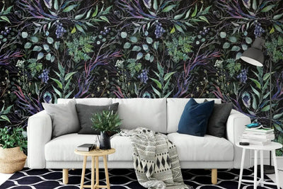 Australian Forest - Dark Wallpaper With Beautiful Forest Foliage - I Heart Wall Art