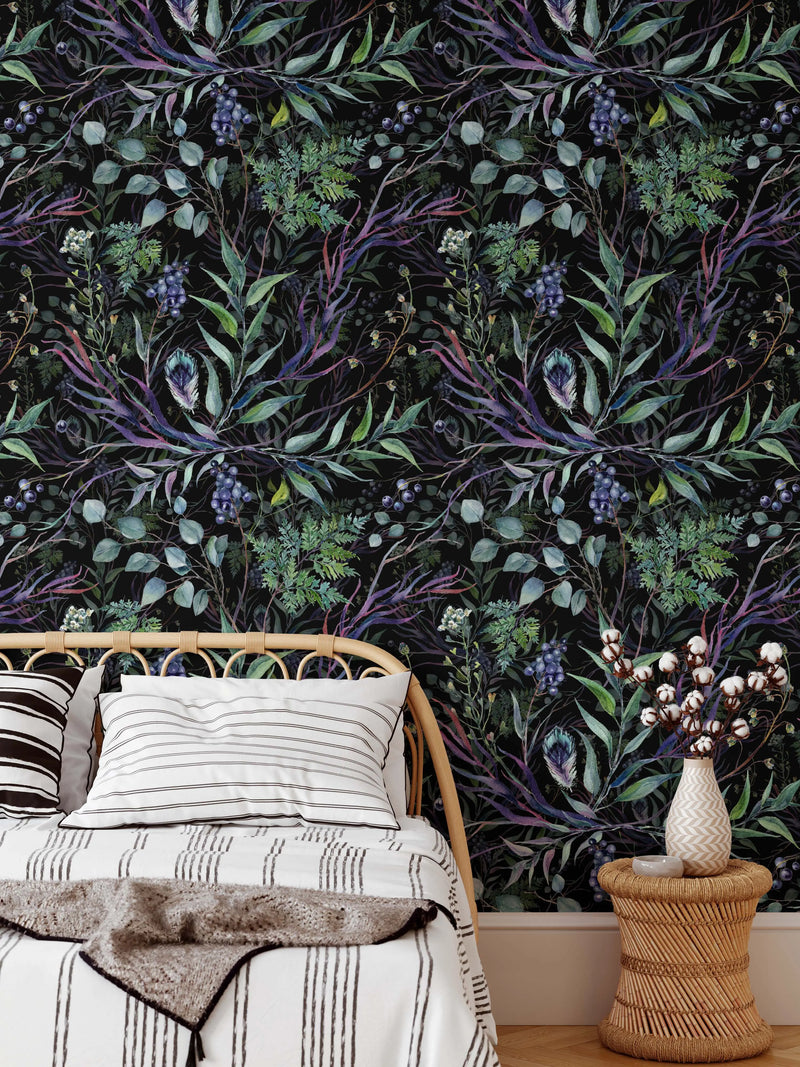 Australian Forest - Dark Wallpaper With Beautiful Forest Foliage I Heart Wall Art Australia