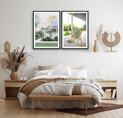 On The Verandah - Two Piece Australian Landscape Photographic Print Set by Edie Fogarty
