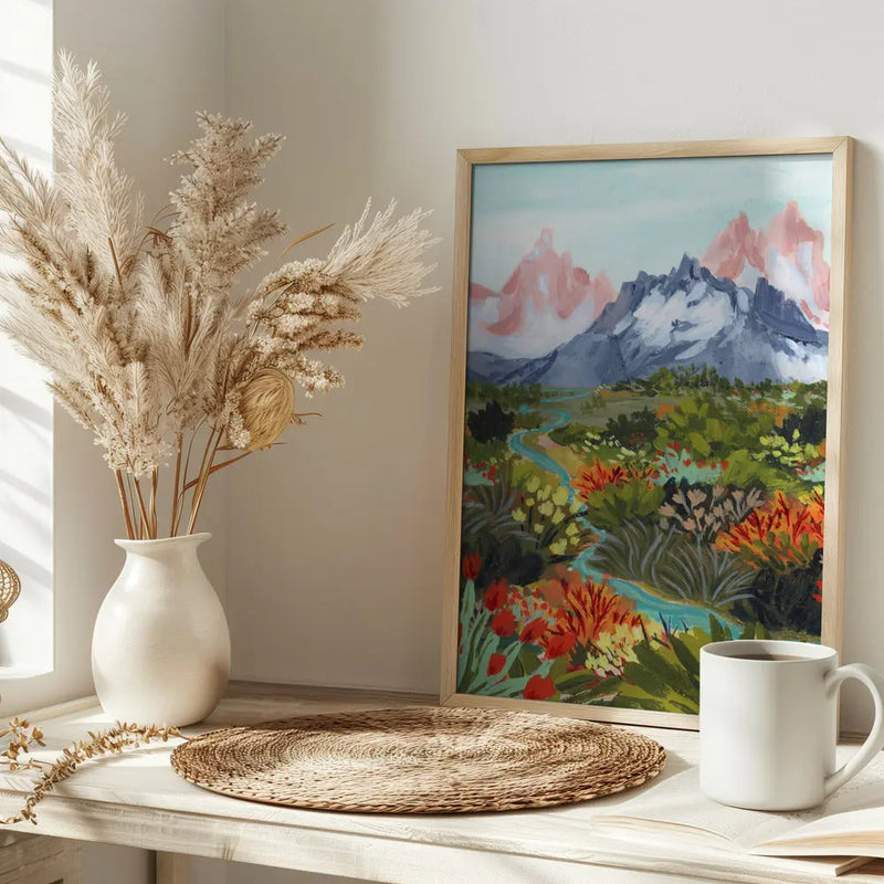 Autumn Mountains - Stretched Canvas, Poster or Fine Art Print I Heart Wall Art