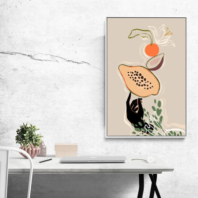 Balancing Fruits by Arty Guava- Stretched Canvas Print or Framed Fine Art Print - Artwork - I Heart Wall Art - Poster Print, Canvas Print or Framed Art Print