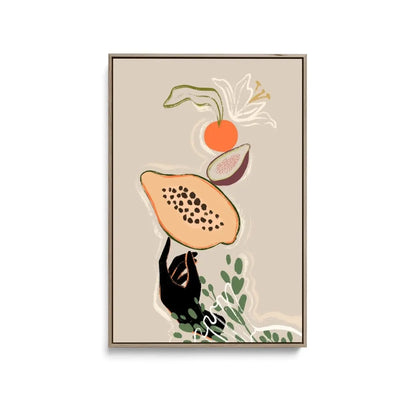 Balancing Fruits by Arty Guava- Stretched Canvas Print or Framed Fine Art Print - Artwork - I Heart Wall Art - Poster Print, Canvas Print or Framed Art Print
