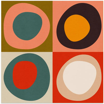 Bauhaus New 3 - Square Stretched Canvas, Poster or Fine Art Print I Heart Wall Art