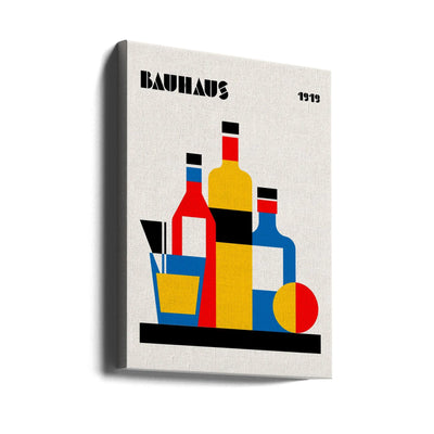 Bauhaus Wine Print - Stretched Canvas, Poster or Fine Art Print I Heart Wall Art