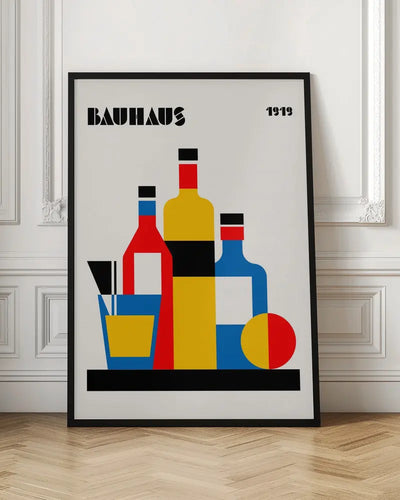 Bauhaus Wine Print - Stretched Canvas, Poster or Fine Art Print I Heart Wall Art