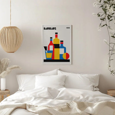 Bauhaus Wine Print - Stretched Canvas, Poster or Fine Art Print I Heart Wall Art