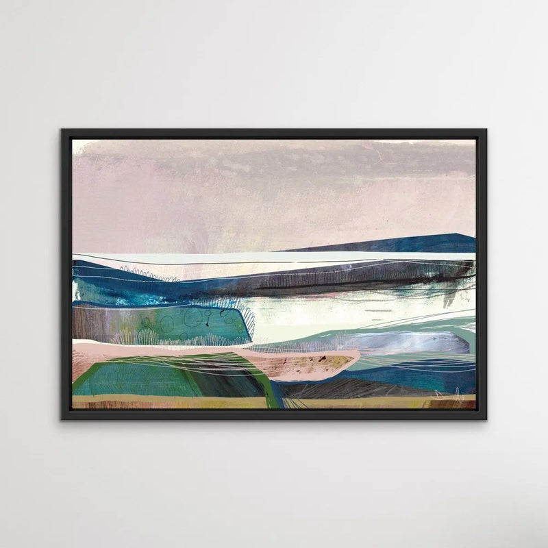 Bay - Abstract Landscape Print by Dan Hobday On Paper Or Canvas - I Heart Wall Art - Poster Print, Canvas Print or Framed Art Print