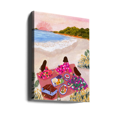Beach Picnic - Stretched Canvas, Poster or Fine Art Print I Heart Wall Art