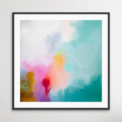 Beacon - Original Pink and Blue Abstract Canvas Wall Art Print - I Heart Wall Art - Poster Print, Canvas Print or Framed Art Print