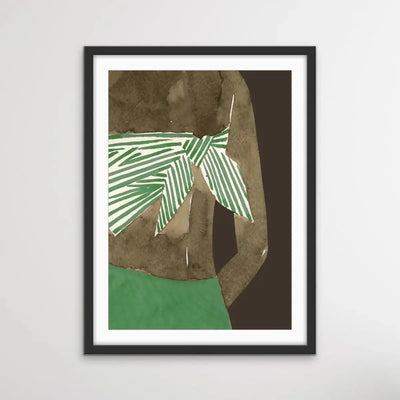 Becca Print 2 in Green - Watercolour Illustration Set - I Heart Wall Art - Poster Print, Canvas Print or Framed Art Print
