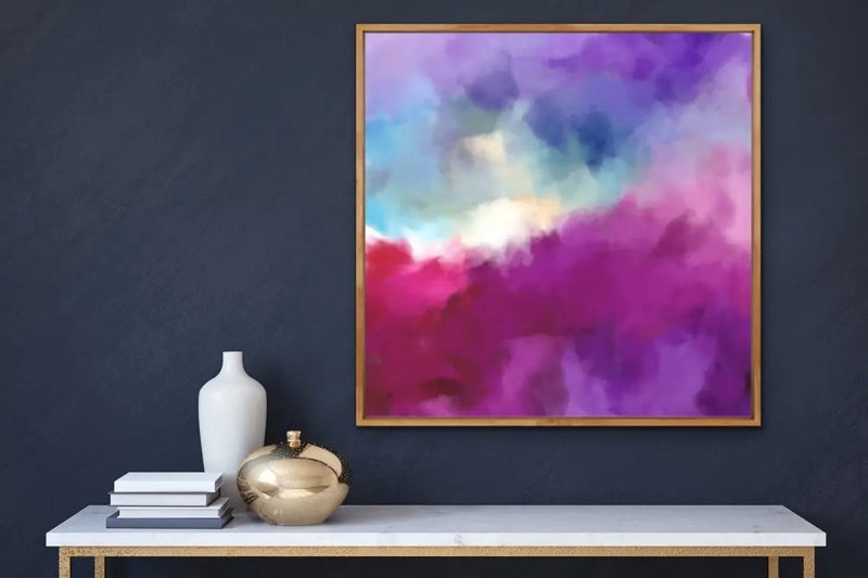 Better Days Ahead - Pink and Blue Abstract Canvas Wall Art Print - I Heart Wall Art - Poster Print, Canvas Print or Framed Art Print