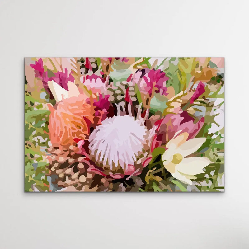 Big Bouquet- Australian Native Flower Original Artwork Canvas or Art Print - I Heart Wall Art - Poster Print, Canvas Print or Framed Art Print