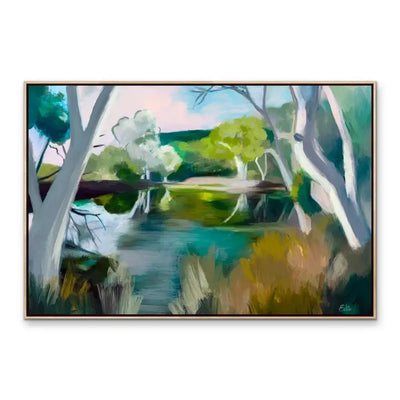 Billabong - Australian Landscape - Stretched Canvas Print or Framed Fine Art Print - Artwork - I Heart Wall Art - Poster Print, Canvas Print or Framed Art Print
