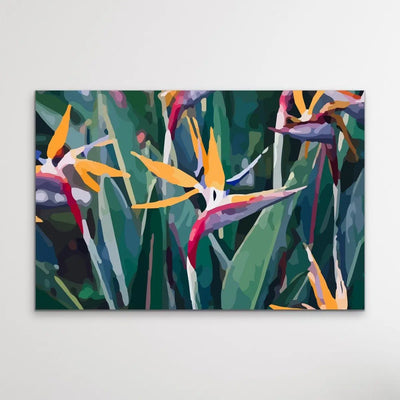 Bird Of Paradise (Strelitzia) - Colourful Floral Canvas or Art Print - I Heart Wall Art - Poster Print, Canvas Print or Framed Art Print