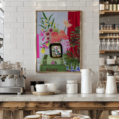 Bird Vase - Stretched Canvas, Poster or Fine Art Print I Heart Wall Art