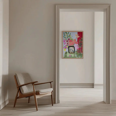 Bird Vase - Stretched Canvas, Poster or Fine Art Print I Heart Wall Art