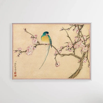 Bird with Plum Blossoms (18th Century) by Zhang Ruoai - I Heart Wall Art - Poster Print, Canvas Print or Framed Art Print