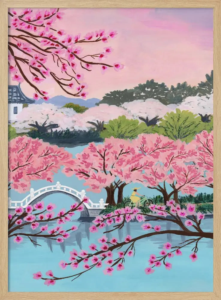 Blossom Ride - Stretched Canvas, Poster or Fine Art Print I Heart Wall Art