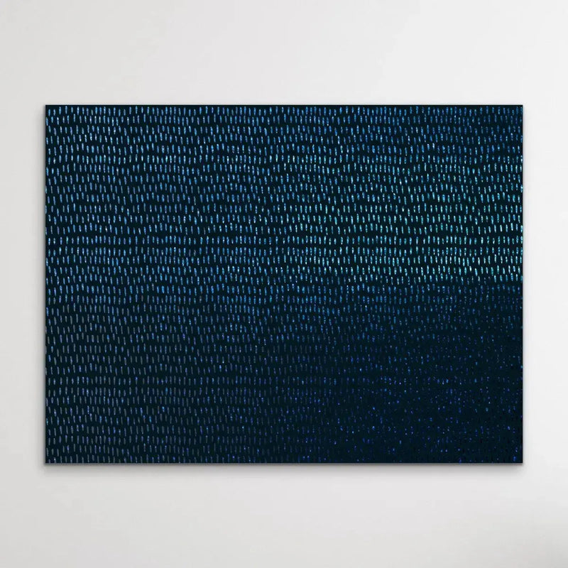 Blue Lines - Dark Blue Abstract Artwork Print - I Heart Wall Art - Poster Print, Canvas Print or Framed Art Print